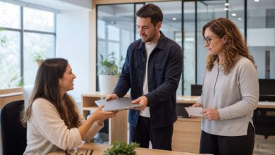 Un equipo de Recursos Humanos y sistemas prepara el equipo para una nueva incorporación.